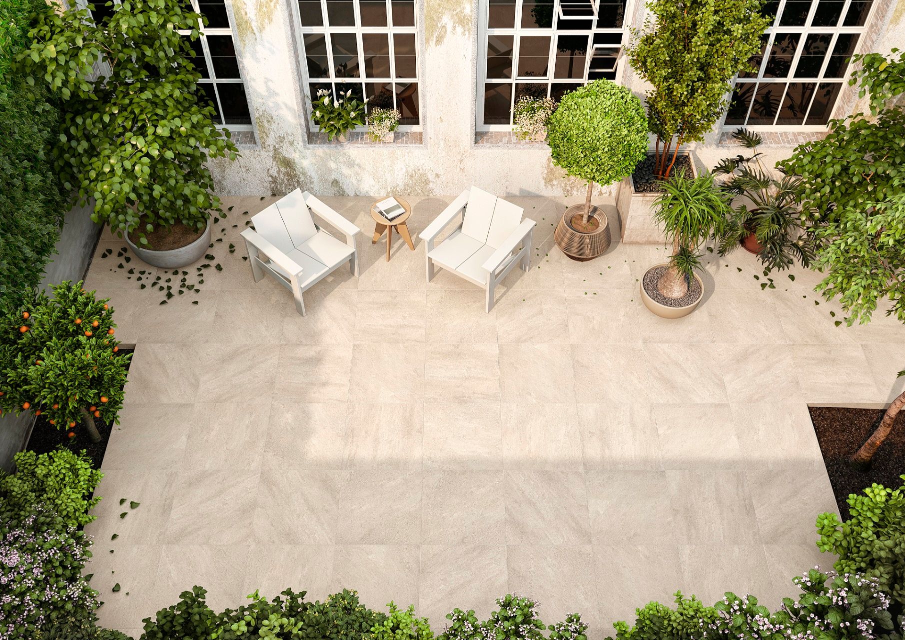 How to lay porcelain paving